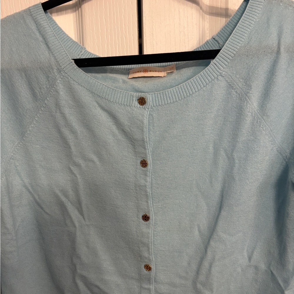 Tory Burch Light Blue Cardigan